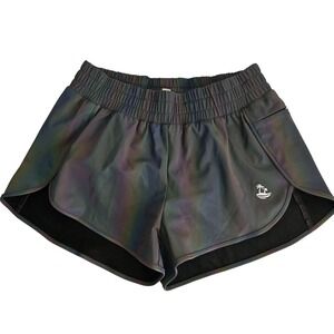 Flexliving Womens Rainbow Reflective Running Shorts Sz S Athletic Dolphin Read
